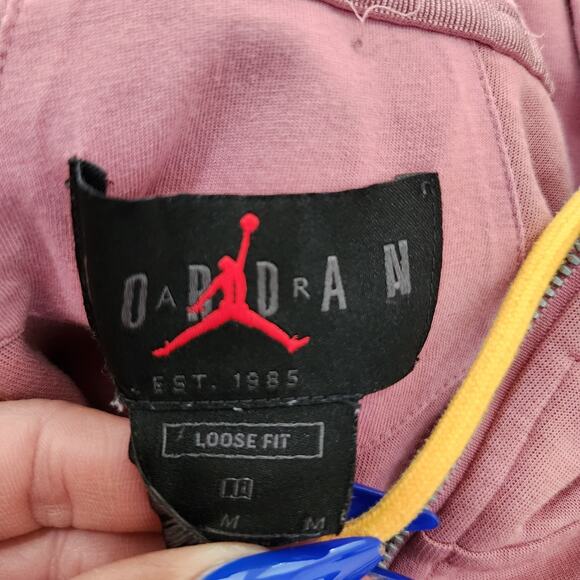 SOLD Jordan Women's Off Court BBall Hoodie Hooded Jacket Size Medium Mauve Pink - Picture 4 of 11